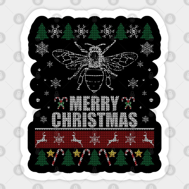 Honey Bee Beekeeper Christmas Sticker by Sleazoid